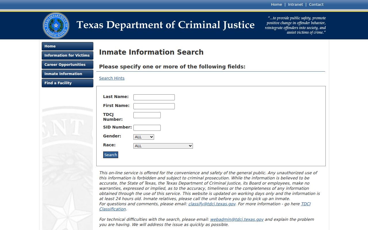 Wise County arrest lookup after transfer through TDCJ