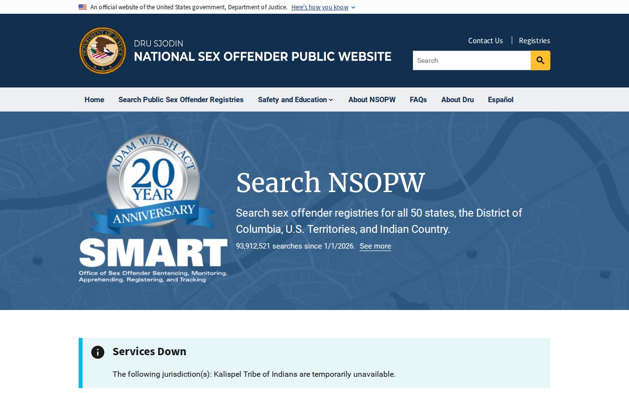 National NSOPW search for areas near Wise County sex offender records
