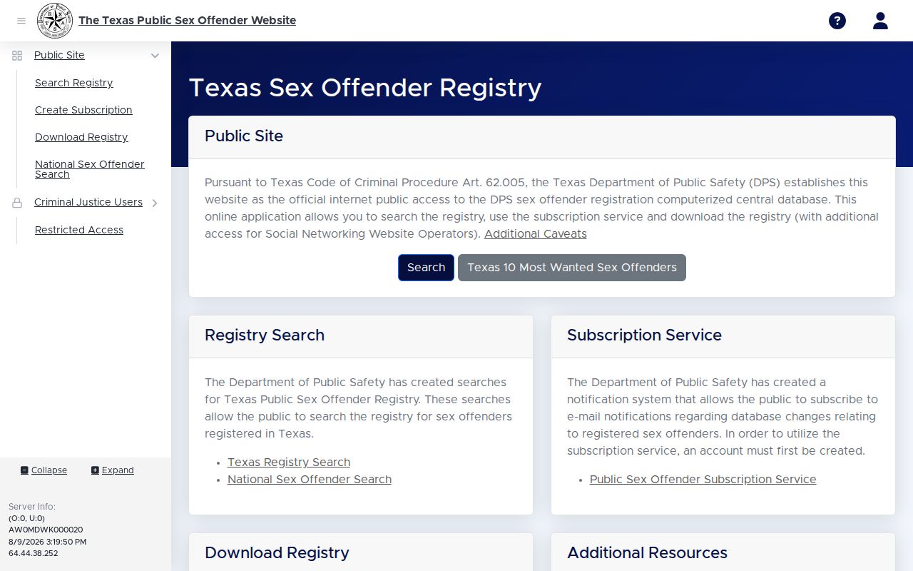 Texas registry map for Wise County sex offender searches